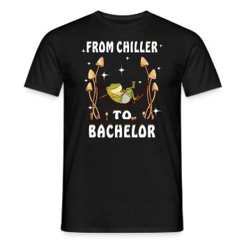 FROM CHILLER TO BACHELOR - Men's T-Shirt - black - Front - AI Model Male 178 light (178cm)