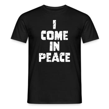 Galaxy Science Space Lover I Come In Peace - Männer T-Shirt - Schwarz - Vorne - AI Model Male 178 light (178cm)