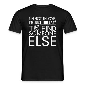 too lazy to find someone else - Men's T-Shirt - black - Front - AI Model Male 178 light (178cm)