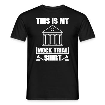 C’EST MA CHEMISE DE PROCÈS SIMULÉ Avocat - T-shirt homme - noir - Devant - AI Model Male 178 light (178cm)