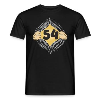 54 PUT ON SHIRT - Men's T-Shirt - black - Front - AI Model Male 178 light (178cm)