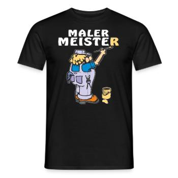 MALER MEISTER - Männer T-Shirt - Schwarz - Vorne - AI Model Male 178 light (178cm)