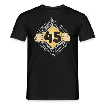 45 PUT ON SHIRT - Men's T-Shirt - black - Front - AI Model Male 178 light (178cm)