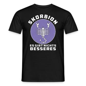 SKORBION ES GIBT NICHTS BESSERES - Männer T-Shirt - Schwarz - Vorne - AI Model Male 178 light (178cm)