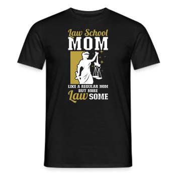 Maman de la faculté de droit - comme une mère normale, mais - T-shirt homme - noir - Devant - AI Model Male 178 light (178cm)