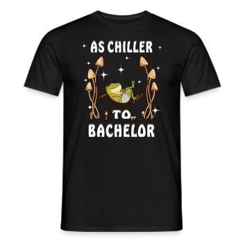 AS CHILLER TO BACHELOR - Men's T-Shirt - black - Front - AI Model Male 178 light (178cm)