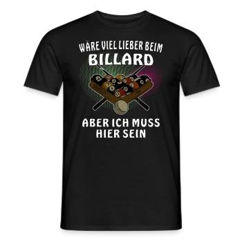 BILLARD - Männer T-Shirt - Schwarz - Vorne - AI Model Male 178 light (178cm)