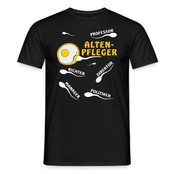 ALTENPFLEGER - Männer T-Shirt - Schwarz - Vorne - AI Model Male 178 light (178cm)