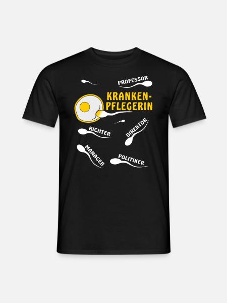 KRANKENPFLEGERIN - Männer T-Shirt - Schwarz