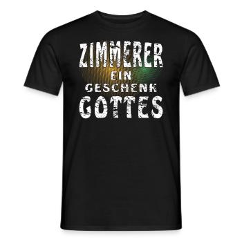 ZIMMERER EIN GESCHENK GOTTES - Männer T-Shirt - Schwarz - Vorne - AI Model Male 178 light (178cm)