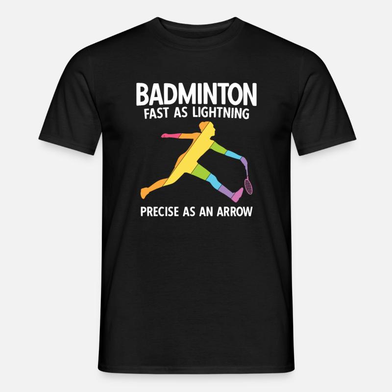Badminton - Männer T-Shirt - Schwarz