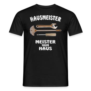 HAUSMEISTER MEISTER VOM HAUS - Männer T-Shirt - Schwarz - Vorne - AI Model Male 178 light (178cm)