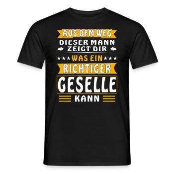 WAS EIN RICHTIGER GESELLE KANN - Männer T-Shirt - Schwarz - Vorne - AI Model Male 178 light (178cm)