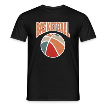 Basketball basketball hoop throwing basketball players - Men's T-Shirt - black - Front - AI Model Male 178 light (178cm)