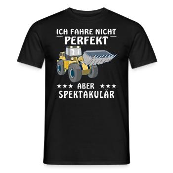 RADLADER ICH FAHRE NICHT PERFEKT ABER SPEKTAKU - Männer T-Shirt - Schwarz - Vorne - AI Model Male 178 light (178cm)