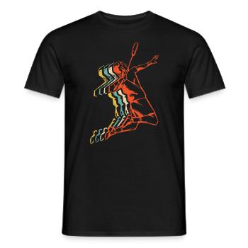 Badminton - Männer T-Shirt - Schwarz - Vorne - AI Model Male 178 light (178cm)
