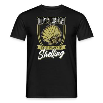 Les prévisions d’aujourd’hui sont en train de bombarder - Seashell - T-shirt homme - noir - Devant - AI Model Male 178 light (178cm)