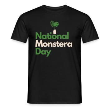 Monstera plants houseplants - Men's T-Shirt - black - Front - AI Model Male 178 light (178cm)