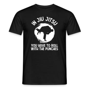 BJJ Jiu Jitsu - Männer T-Shirt - Schwarz - Vorne - AI Model Male 178 light (178cm)
