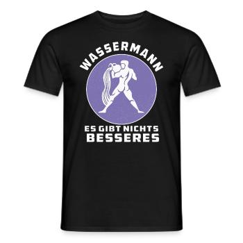 WASSERMANN ES GIBT NICHTS BESSERES - Männer T-Shirt - Schwarz - Vorne - AI Model Male 178 light (178cm)