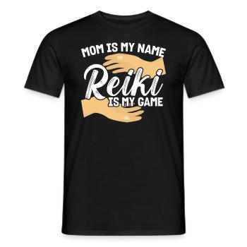 Mama Ist Mein Name - Reiki Ist Mein Spiel - Männer T-Shirt - Schwarz - Vorne - AI Model Male 178 light (178cm)
