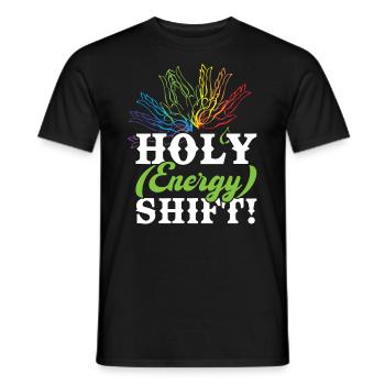 Holy Energy Shift - Reiki practitioner - Men's T-Shirt - black - Front - AI Model Male 178 light (178cm)