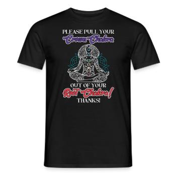 Ziehe Kronenchakra Aus Deinem Wurzelchakra - Reiki - Männer T-Shirt - Schwarz - Vorne - AI Model Male 178 light (178cm)
