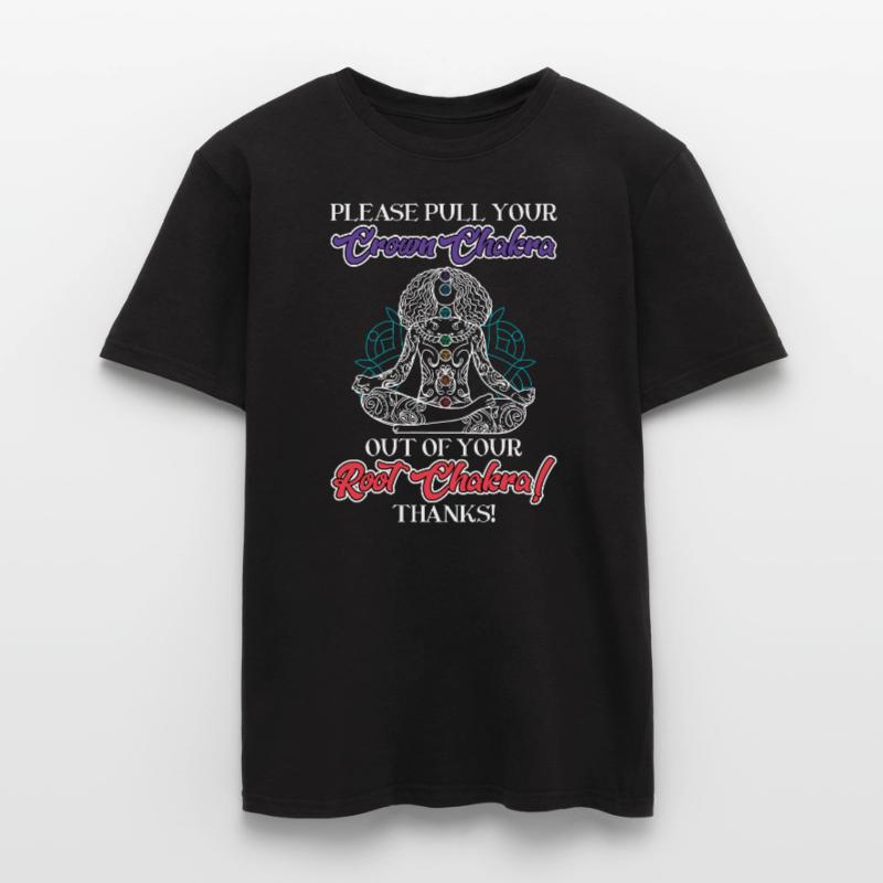 Pull Crown Chakra from Your Root Chakra - Reiki Men's T-shirt