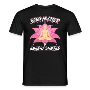 Reiki-meister Und Energiewandler - Reiki - Männer T-Shirt - Schwarz - Vorne - AI Model Male 178 light (178cm)