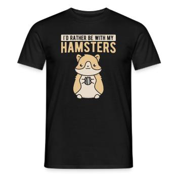 Nagetier Hamster - Männer T-Shirt - Schwarz - Vorne - AI Model Male 178 light (178cm)