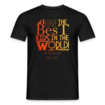 Yes, my kids bought it for me. - Men's T-Shirt - black - Front - AI Model Male 178 light (178cm)