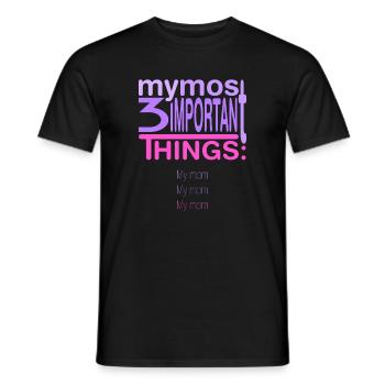 Wichtig? 3x meine Mutter - Männer T-Shirt - Schwarz - Vorne - AI Model Male 178 light (178cm)