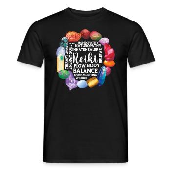 Reiki practitioner - Men's T-Shirt - black - Front - AI Model Male 178 light (178cm)