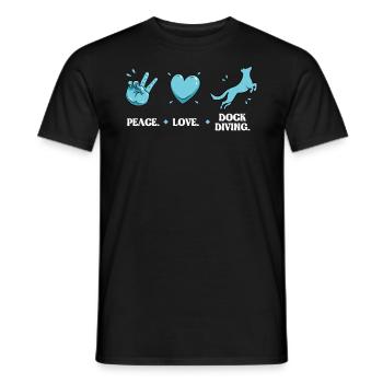 Frieden - Liebe - Dock-tauchen - Männer T-Shirt - Schwarz - Vorne - AI Model Male 178 light (178cm)