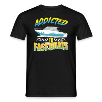 Accro aux bateaux rapides - Drag Boat Racing - T-shirt homme - noir - Devant - AI Model Male 178 light (178cm)