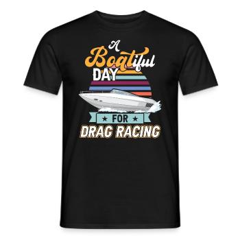 Une journée bateau pour les courses de dragsters - Drag Boat Racing - T-shirt homme - noir - Devant - AI Model Male 178 light (178cm)