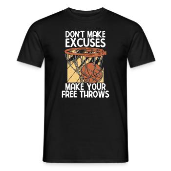 Basketball - Männer T-Shirt - Schwarz - Vorne - AI Model Male 178 light (178cm)