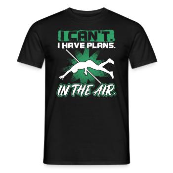 Ich Kann Nicht. Ich Habe Pläne. In Der Luft. - Männer T-Shirt - Schwarz - Vorne - AI Model Male 178 light (178cm)
