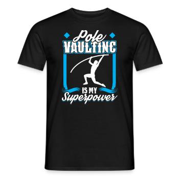 Stabhochsprung Ist Meine Superkraft - Stabspringen - Männer T-Shirt - Schwarz - Vorne - AI Model Male 178 light (178cm)
