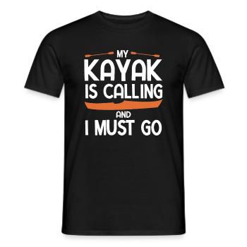 Paddel-Boot Kanu-Fahrer Für Kajak - Männer T-Shirt - Schwarz - Vorne - AI Model Male 178 light (178cm)