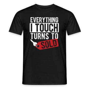 Immobilien-Händler Für Immobilien-Makler - Männer T-Shirt - Schwarz - Vorne - AI Model Male 178 light (178cm)