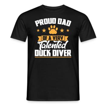Fier père d’un chien très talentueux - T-shirt homme - noir - Devant - AI Model Male 178 light (178cm)