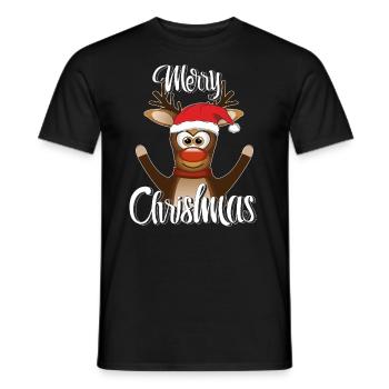 NOËL RENNES JOYEUX NOËL - T-shirt homme - noir - Devant - AI Model Male 178 light (178cm)