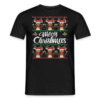 NOËL RENNES JOYEUX NOËL - T-shirt homme - noir - Devant - AI Model Male 178 light (178cm)