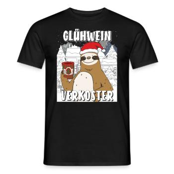 WEIHNACHTEN GLÜHWEIN VERKOSTER - Männer T-Shirt - Schwarz - Vorne - AI Model Male 178 light (178cm)