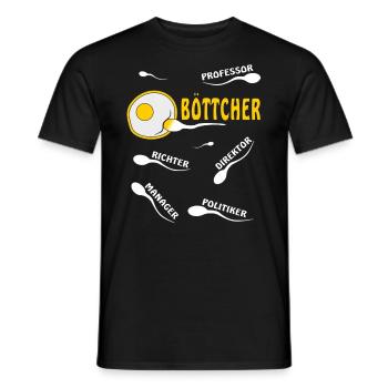 BÖTTCHER - Männer T-Shirt - Schwarz - Vorne - AI Model Male 178 light (178cm)