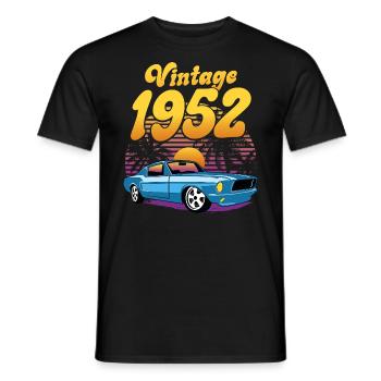 Retro Anniversary 1952 70 Years Anniversary - Men's T-Shirt - black - Front - AI Model Male 178 light (178cm)