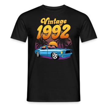 Retro Anniversary 1992 30 Years Anniversary - Men's T-Shirt - black - Front - AI Model Male 178 light (178cm)