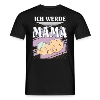 ICH WERDE MAMA - Männer T-Shirt - Schwarz - Vorne - AI Model Male 178 light (178cm)