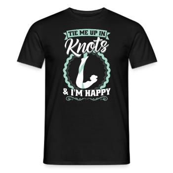 Tie Me Up In Knots - Aerialist - Men's T-Shirt - black - Front - AI Model Male 178 light (178cm)